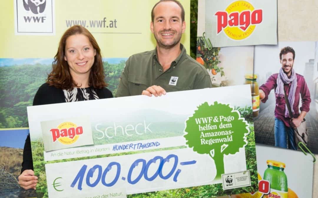 Pago-Aktion bringt 100.000 Euro für WWF Regenwaldprojekt