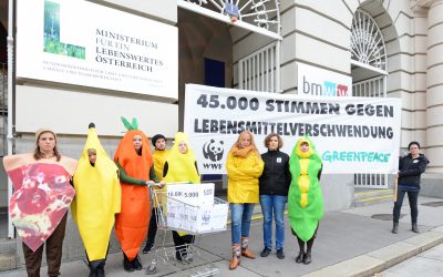 Greenpeace und WWF: 45.000 Stimmen gegen Lebensmittelverschwendung